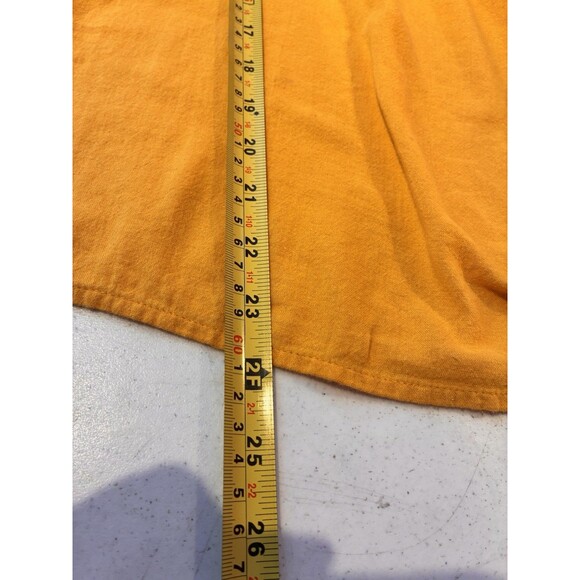 Lane Bryant 18/20 Mustard Boho Peasant Top Eyelet Bell Sleeve Cotton Shirt - Picture 6 of 8